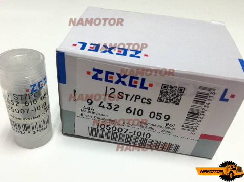 Распылитель NP-DN4PDN101. 105007-1010. 4KC1. 4LB1. 4LD1. 3KC1. 3KC2. 3LB1. 3LD1. 4LE1. 3KR1. 3KR2. 3LD2. 4LE2. ZEXEL Japan
